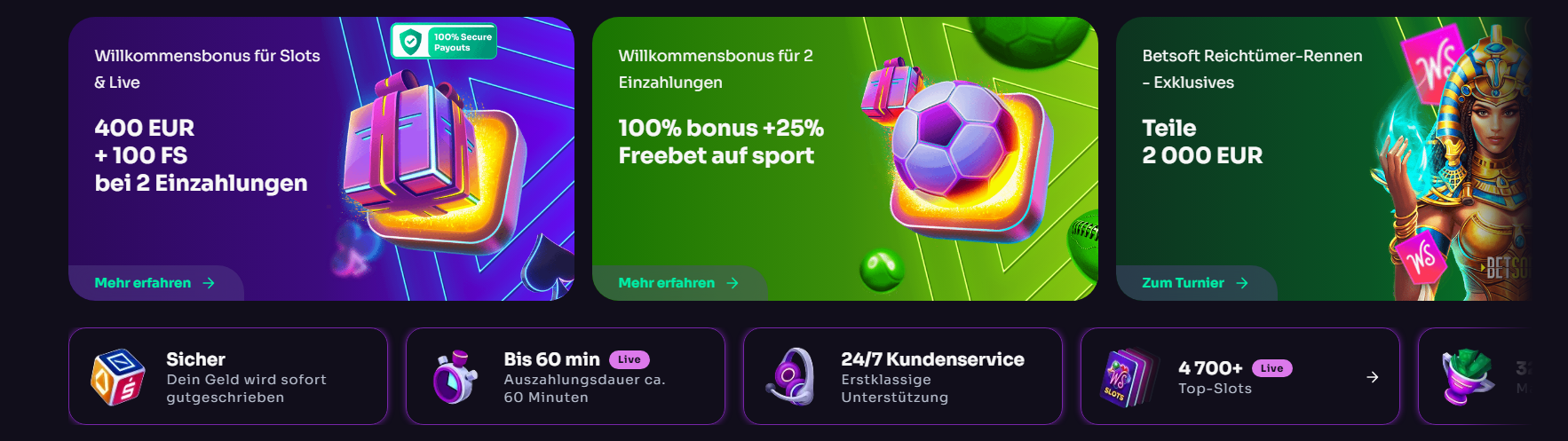 WinsPirit Casino Canada Interface